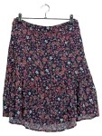 Vorschaubild 1 von Damen Wickelrock Gr. 36 S Blau Blumenmuster Feminin Midirock Viskose