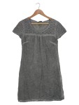 Vorschaubild 1 von Freizeitkleid Damen Grau Gr. 48/4XL Viskose Uni Casual 85 cm
