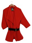 Vorschaubild 1 von Damen Übergangsmantel Gr. 80A Rot Elegant mit Gürtel