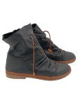 Vorschaubild 1 von Damen Stiefelette Gr. 37 Schwarz Leder Schnürung Casual Boots