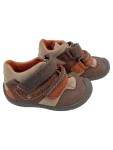 Vorschaubild 1 von Lauflernschuhe Gr. 18 Braun Beige Orange Klettverschluss Leder