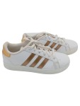 Vorschaubild 1 von Damen Sneaker low Sportschuhe Gr. 36 Weiß Gold Sportlich