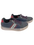 Vorschaubild 1 von Kinder Sneaker low Schnürung Logo-Print Blau Gr. 31