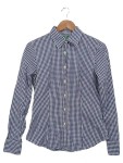 Vorschaubild 1 von BENETTON Hemdbluse Damen Gr. 36/S kariert blau Baumwolle Langarm Casual