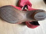 Vorschaubild 4 von Damen Sandaletten Gr. 36 Rot Leder Casual Absatzschuhe