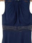 Vorschaubild 2 von Damen Festliches Kleid Gr. 40 Blau Elegant Ärmellos Spitze