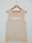 Vorschaubild 4 von Damen Tank Top Beige Gr. XS RAW Logo Print Baumwolle