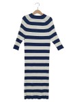 Vorschaubild 1 von Damen Strickkleid 36/S Maritim Gestreift Midi Mehrfarbig