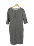 Vorschaubild 1 von Etuikleid Damen Grau Gr. 38/M Wolle Meliert Elegant Business Midikleid