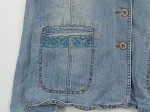 Vorschaubild 2 von Jeansjacke Damen Blau Gr. 42 (XL) Casual Stickerei