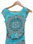 Vorschaubild 2 von , Sommerkleid Damen Kleid Gr. 32/XXS Türkis Grafisch Casual