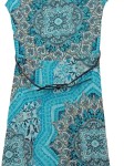 Vorschaubild 3 von , Sommerkleid Damen Kleid Gr. 32/XXS Türkis Grafisch Casual
