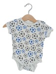 Vorschaubild 1 von Baby & Co Baby Body Fußball Gr. 68 Weiß Blau Grau