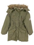 Vorschaubild 1 von Parka Kinder Gr. 98 Oliv Baumwolle Uni Outdoor Polyester
