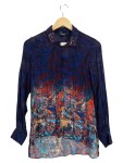 Vorschaubild 1 von Damen Bluse XS 34 Mehrfarbig Farbenfroh Viskose Langarm Shirt