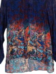 Vorschaubild 3 von Damen Bluse XS 34 Mehrfarbig Farbenfroh Viskose Langarm Shirt