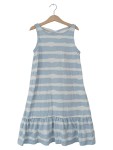 Vorschaubild 1 von Kinder Sommerkleid Gestreift Blau Weiß Gr. 146/152 Casual