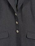 Vorschaubild 2 von Blazer Damen Grau Gr. 44/XXL Polyester Viskose Uni Elegant