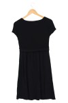 Vorschaubild 2 von Damen Freizeitkleid Gr. 40 / L Schwarz Elegant Viskose