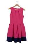 Vorschaubild 1 von Cocktailkleid Damen Pink Gr. 40/L Polyester Uni Elegant Ärmellos