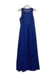 Vorschaubild 1 von Damen Abendkleid Gr. 38 Blau Elegant Spitze Maxikleid