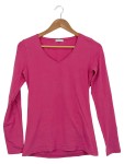 Vorschaubild 1 von Langarmshirt Damen Pink Gr. 38/M Baumwolle Uni Basic Casual