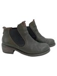 Vorschaubild 1 von Damen Stiefelette Gr. 39 Oliv Casual Chelsea Boots Lederimitat