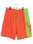 Vorschaubild 1 von Badeshorts Herren Orange Gr. 48/M Polyester Uni Sportlich Logo-Print