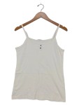 Vorschaubild 1 von Skin to Top Damen Gr. 38/M Weiß Baumwolle Uni Basic Ärmellos Casual