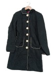 Vorschaubild 1 von Damen Klassischer Mantel Langarm Schwarz Gr. 36/S Knöpfe Taschen