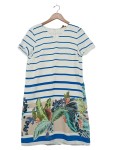 Vorschaubild 1 von Damen Sommerkleid Gr. 36 Maritim Streifen Tropical Blau Weiß