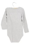 Vorschaubild 2 von Baby Body Gr. 74 Grau gestreift mit Tiermotiven Langarm