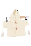 Vorschaubild 1 von Baby Strickjacke Gr. 62 Beige Kapuze Knopfleiste Casual