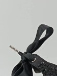 Vorschaubild 3 von Damen Sandaletten Gr. 37 Schwarz Elegant Strass Schleife High Heels