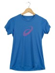 Vorschaubild 1 von Sportshirt Damen Blau Gr. 36/S Polyester Logo-Print Sportlich Kurzarm