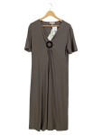 Vorschaubild 1 von Freizeitkleid Damen Braun Gr. 44/XXL Polyester Uni Feminin 110 cm