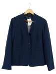 Vorschaubild 1 von Damen Blazer Gr. 42 Blau Business Kragenlos Jacke