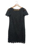 Vorschaubild 1 von Damen Spitzenkleid Gr. 32/XXS Schwarz Elegant Kurzarm Festlich