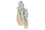 Vorschaubild 1 von Damen Zehentrenner Silber Glitzer Espadrille Gr. 38 Elegant Bohemian