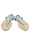 Vorschaubild 2 von Damen Zehentrenner Silber Glitzer Espadrille Gr. 38 Elegant Bohemian