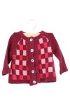 Vorschaubild 1 von Strickjacke Kinder Gr. 62 Rot Kariert Casual