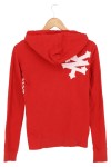 Vorschaubild 2 von Damen Kapuzenpullover Rot Gr. 32/XS Hoodie Casual Streetwear Logo-Print