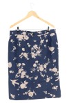 Vorschaubild 2 von Elegance Damen Faltenrock Blau Gr. 38/M Florales Muster Elegant Midirock