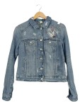 Vorschaubild 1 von Damen Jeansjacke Blau XL mit Adler-Stickerei Streetwear