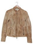 Vorschaubild 1 von Damen Lederjacke Gr. 36/S Beige Modern Echtleder Bikerjacke