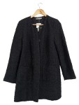 Vorschaubild 1 von Damen Klassischer Mantel Gr. 38 Schwarz Bouclé