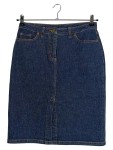 Vorschaubild 1 von Jeansrock Damen Blau Uni Midirock Gr. 40 Baumwolle