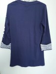 Vorschaubild 4 von Damen Langarmshirt Tunika Gr. 42/XL Maritim Baumwolle Blau