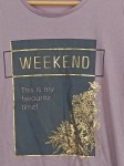 Vorschaubild 3 von . Damen Langarmshirt Gr. S Lila Weekend Print Baumwolle Casual