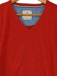 Vorschaubild 2 von Pullover Herren Rot Gr. 50/M Baumwolle Uni Casual Langarm Freizeit